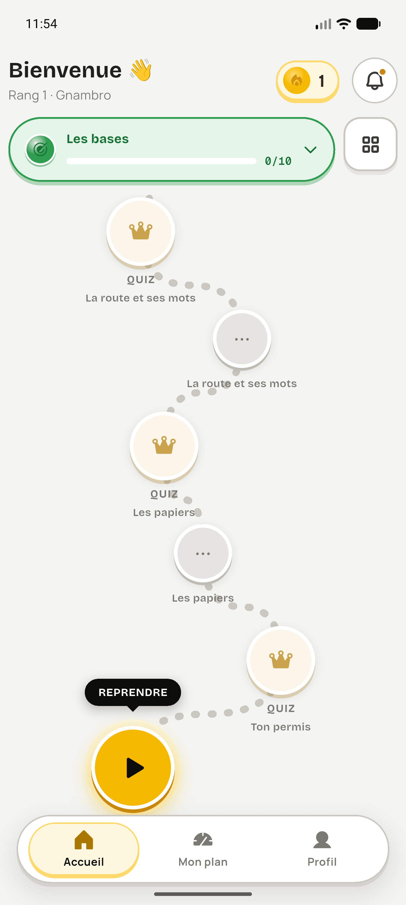 L'app WeGoo : la carte des parcours, étape par étape jusqu'au permis